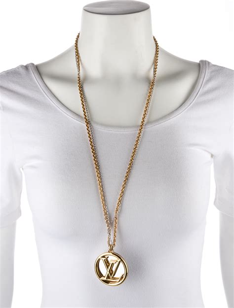 louis vuitton gold locket necklace|louis vuitton lv necklace gold.